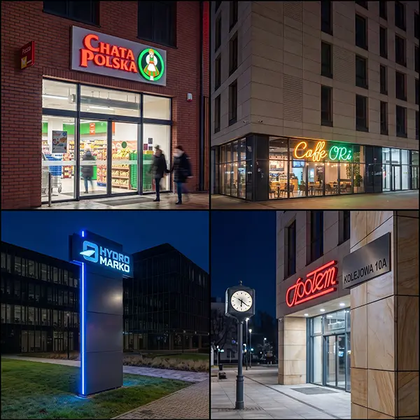 Pylony, kasetony i litery 3D Jarocin – realizacje reklamowe