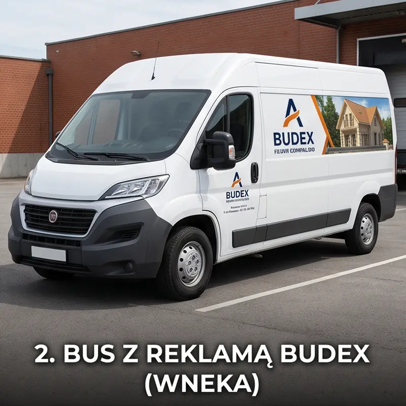 Oklejanie busa logo na drzwiach i wnęce – reklama na samochodzie